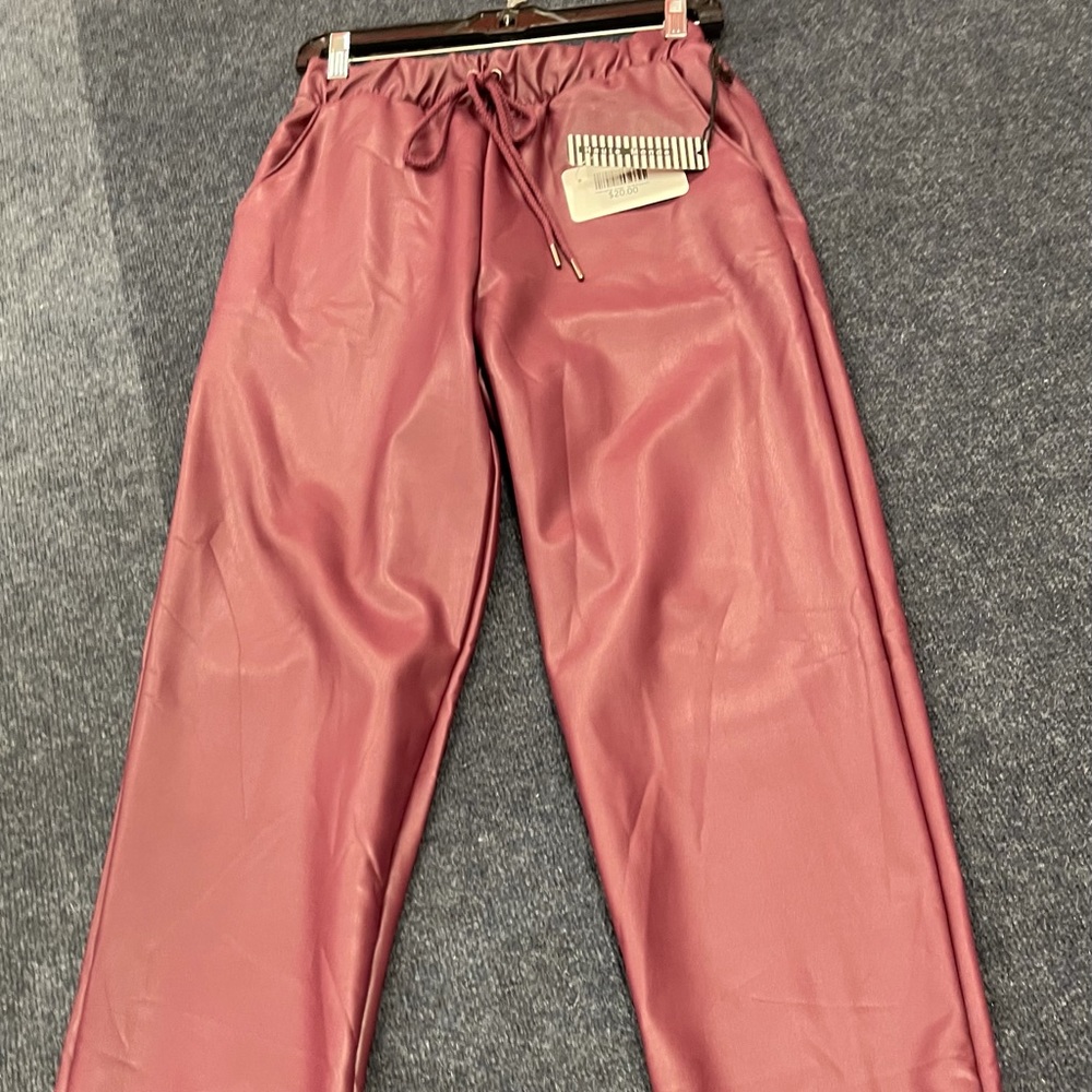 NWT Faux Leather Joggers